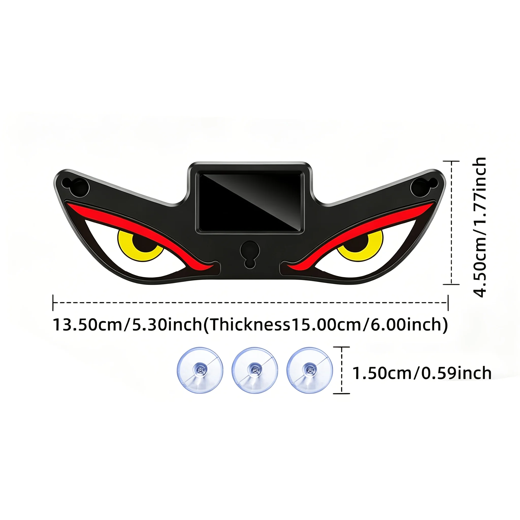 1Pc Solar Devil Eye LED Light, Type-C Rechargeable Animated Eye Waterproof Warning Lamp for Car Truck SUV