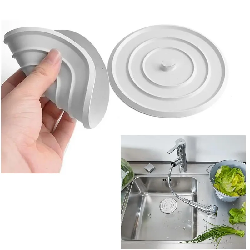 

Large Silicone Bathtub Stopper Leakage-proof Drain Cover Sink Hair Stopper Tub Flat Plug Stopper Bathroom Accessories 11cm 4.3"