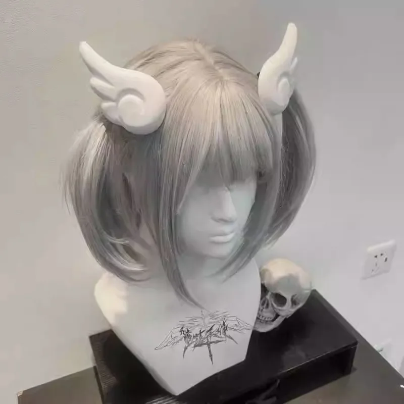 Giapponese Harajuku Steampunk copricapo ali d'angelo Y2K tornante Lolita ragazze piccanti accessori per capelli Anime gotici