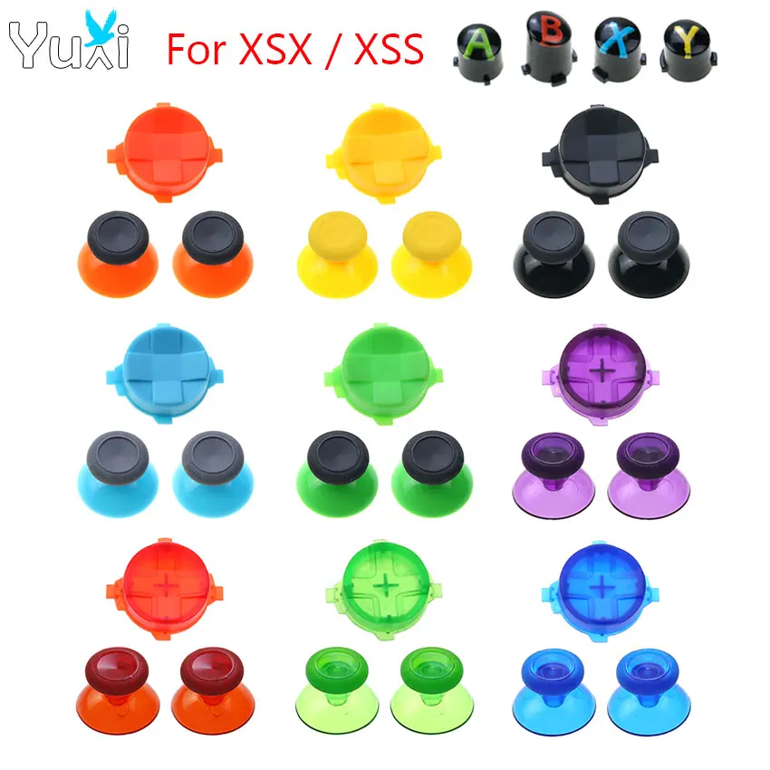 

YuXi For Xbox Series X S Controller Analog Grip Joysticks Cover Thumb Stick Cap & ABXY Button D-Pad Direction Keys