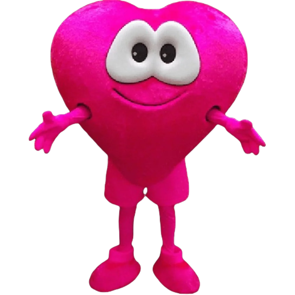 Pure Love Red Heart Mascot Costume Adult Size Romantic Valentines Day Birthday Party Carnival Mascotte Outfit Suit Fit SW1197