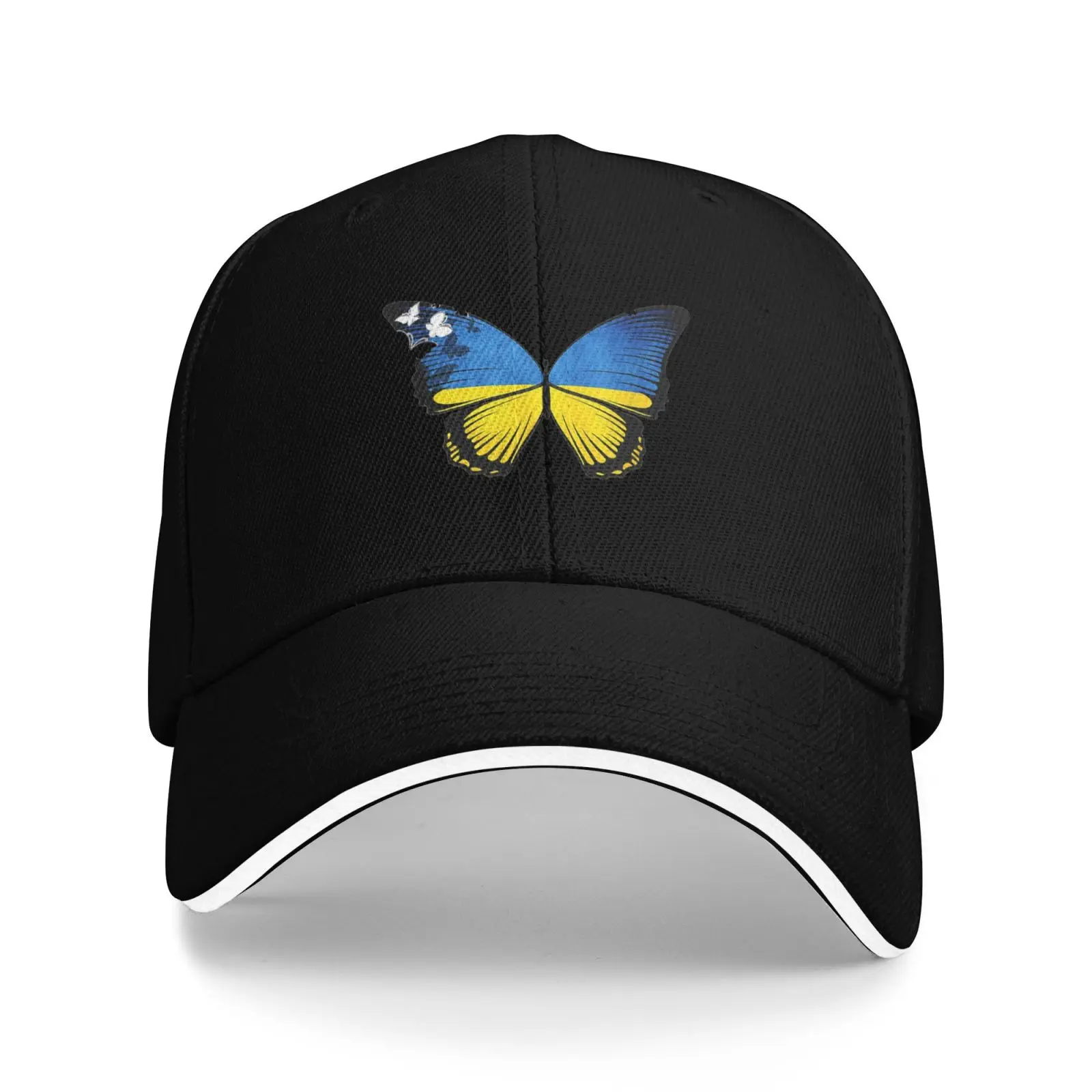 

Бейсбольная кепка с бабочками Украины, морская шляпа с солнцезащитным козырьком, моряк, морской океан, морской пляж, унисекс, регулируемая кепка Snapback, сэндвич