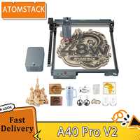 ATOMSTACK A40 Pro V2 48W Laser Engraver, with Auto Air Assist, 500mm/s Speed, 0.01mm Precision, 0.08x0.1mm Laser Spot, 395*385mm