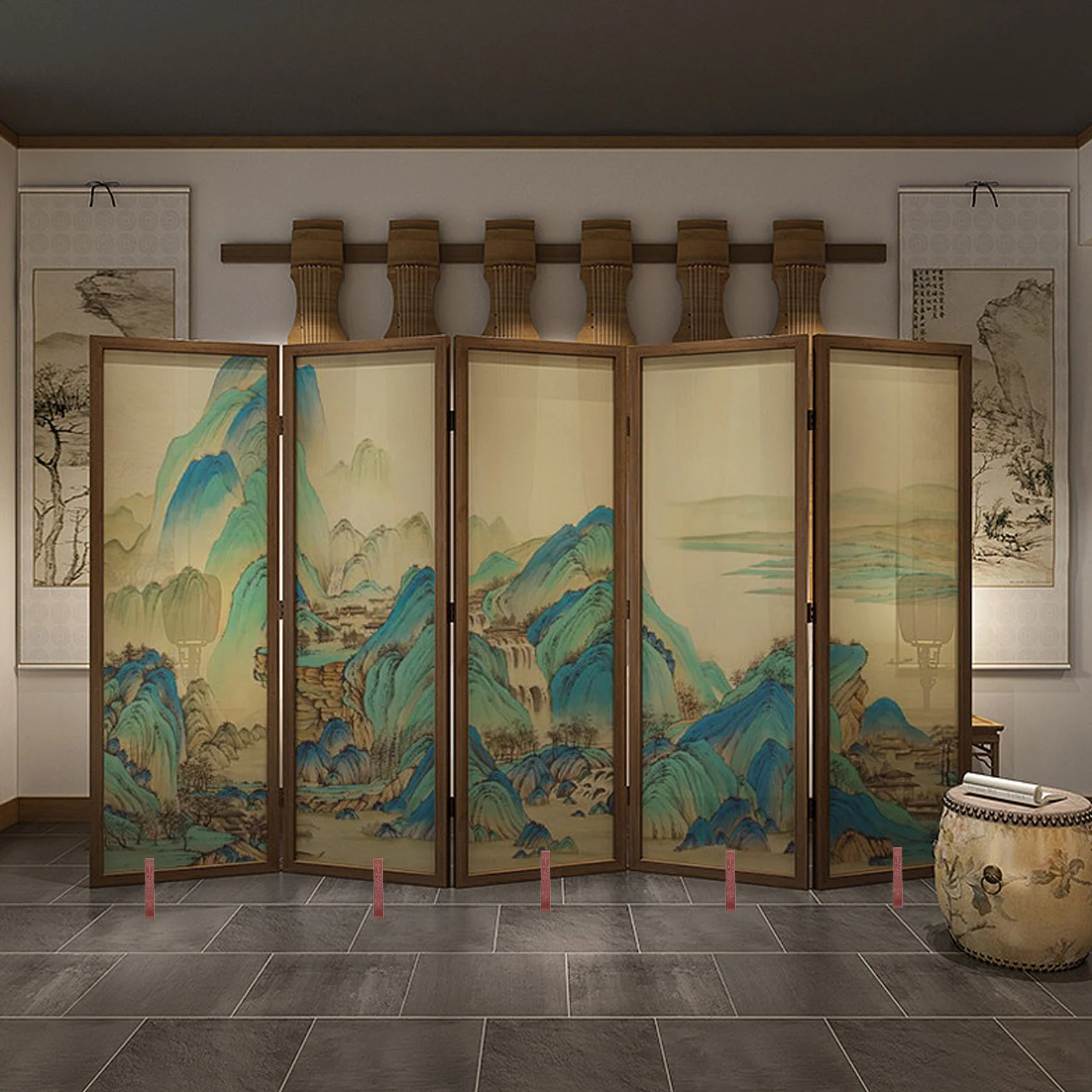 Screen Divider Base Wood Room Divider Stand Base Thickened Room Partition Support Brackets For Office Home Privacy Panel