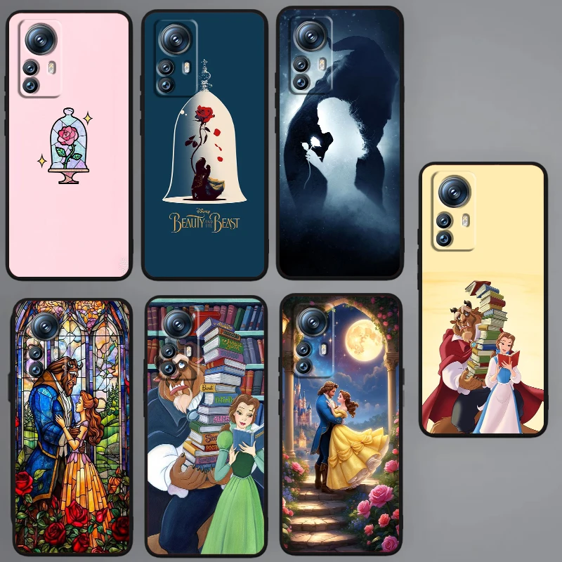 Beauty And The Beast Disney For Xiaomi Mi 14 13T 13 12T 12 11T 11i 11 10T 10 Pro Lite Ultra 5G Black TPU Phone Case