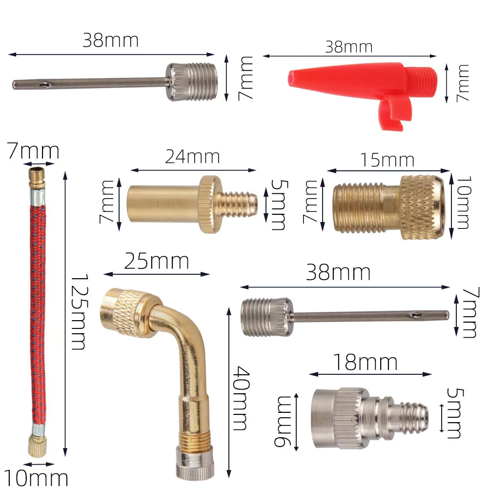 Adaptador de válvula de ar, conector de entrada de carro, acessórios de inflação de pneus, compressores, inflador de cabeça de motocicleta para pneus, bicicleta inflável