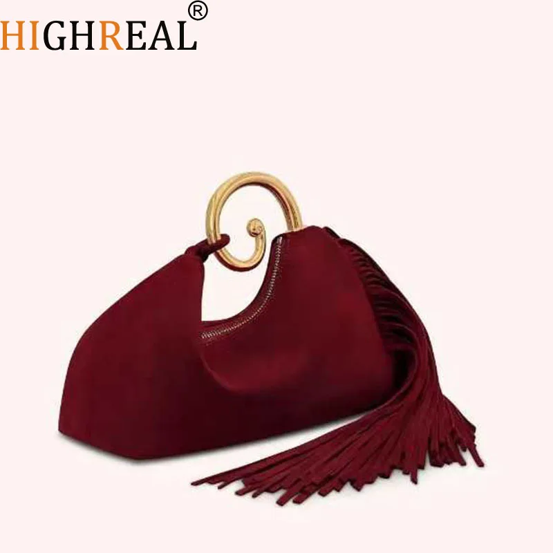 

Fashion Women Mini Faux Suede Fringed Bag New Luxury Designer Handbag Spacious Crossbody Bag For Ladies Tassel Purse