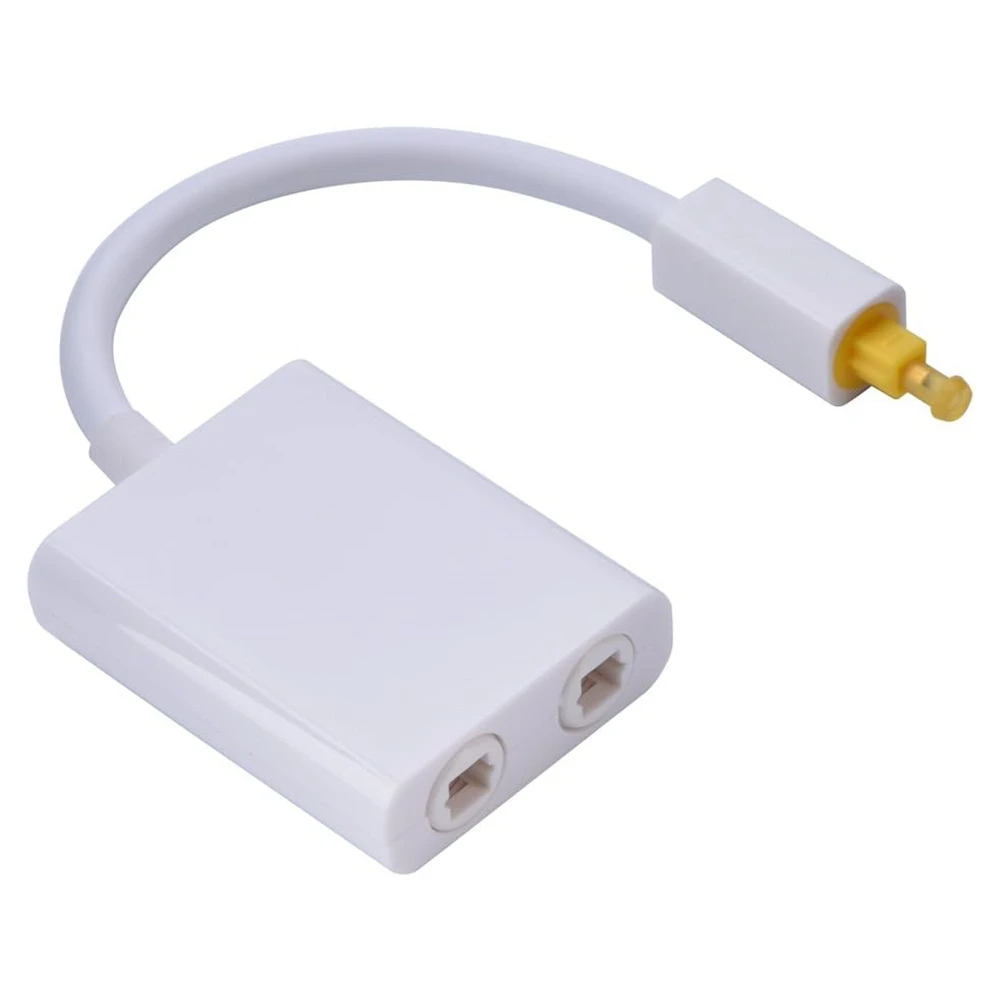 NEW!! Digital SPDIF Optical Audio Splitter 2 Way Toslink Splitter Adapter 1 in 2 Out SPDIF Fiber Optical Cable Splitter