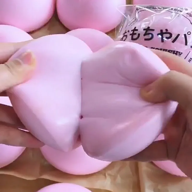 Różowy miękki bunek na parze, zabawka sensoryczna, wolno powracająca do kształtu, antystresowa, na niepokój, ADHD, autyzm, prezent dla dzieci i dorosłych, ASMR