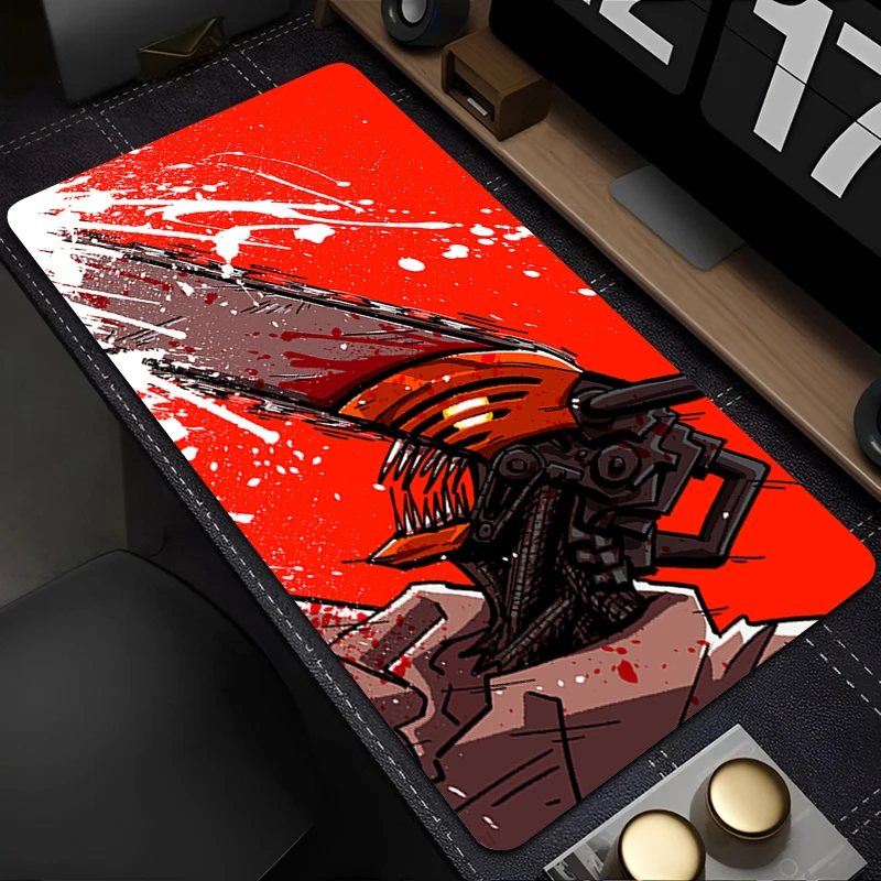 

Mousepad Laptop Mouse Pad Office PC Accessories Keyboard Pad Rubber C-chainsaw Man Denji Cup Mat Soft Mouse Mat Large Desk Mat