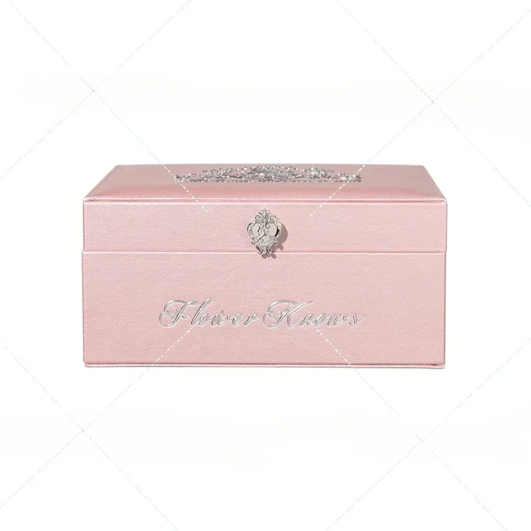 Flower Know 7 Th Anniversary Peripheral Mermaid Folding Mirror Jewelry Box Handbag Pink Cute