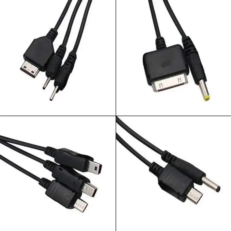 1~5PCS Universal Mobile Phone Charger Adapter Plug 10 In 1 Usb Data Cable Charging Cable Suitable For Nokia Motorola