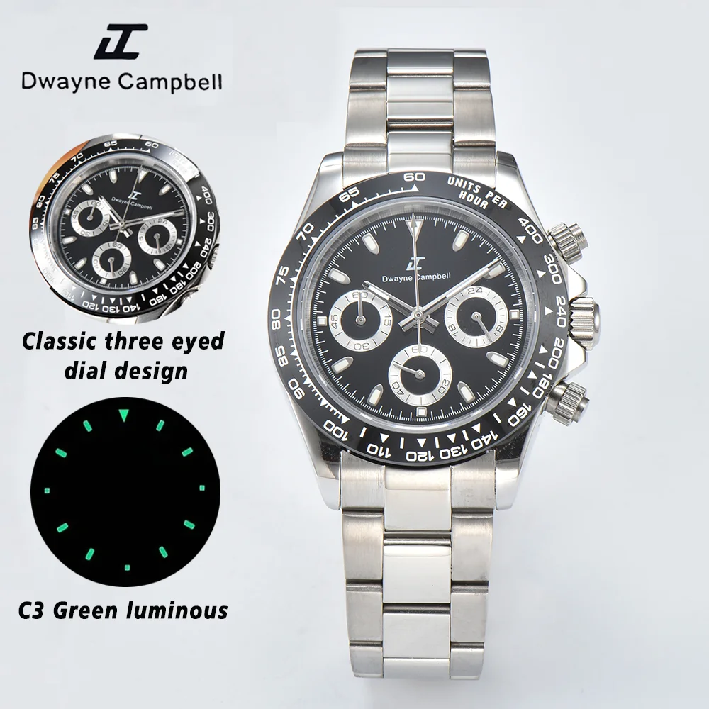 VK63 Watch Dwayne Campbell Men's Watch Quartz Watch High end Watch For VK63 Quartz Movement Luxury Commercial Chronograph