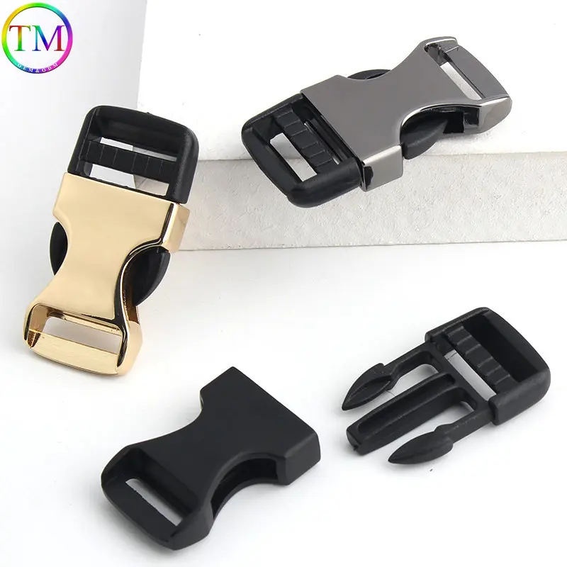 5-30 Peças de Plástico Contorneado Webbing Destach Buckle Side Ajustável Quick Release Buckles Diy Saco Mochila Acessórios De Costura