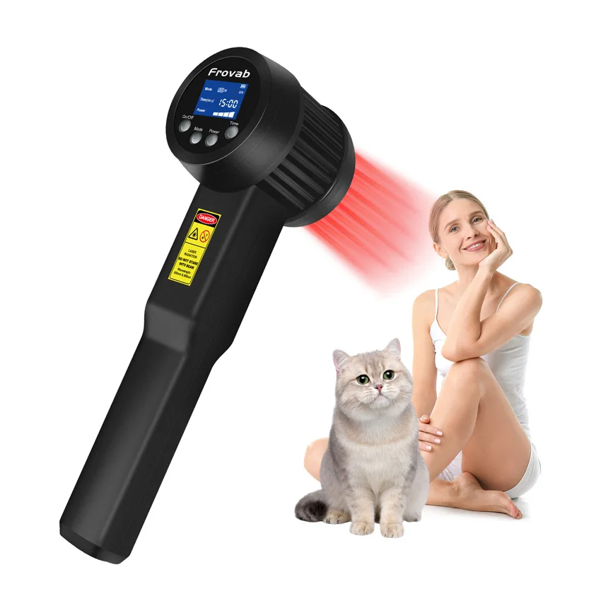 5W Low Level Laser Red Light Therapy Device Cold Laser Physical Therapy for Frozen Shoulder Sciatica Knee Back Pain 650nm 808nm