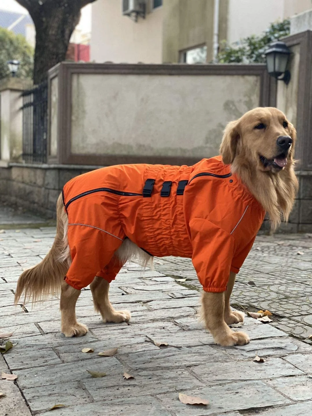 Atuban impermeável jaqueta, leve reflexivo segurança cão capa de chuva à prova de vento neve-prova colete para pequeno médio grande