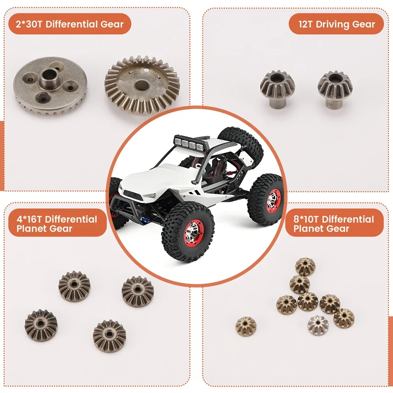 

Обновление металлической шестерни 30T 16T 10T дифференциала ведущих шестерен для Wltoys 144001 12428 12429 12423 12429 запасные части для радиоуправляемых автомобилей-AT35