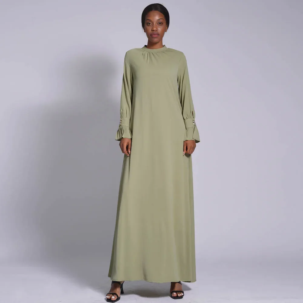 Modest Casual Women Abaya Muslim Long Sleeve Maxi Dresses Ramadan Kaftan Arab Robe Islamic Turkey Caftan Clothing Dubai Jalabiya