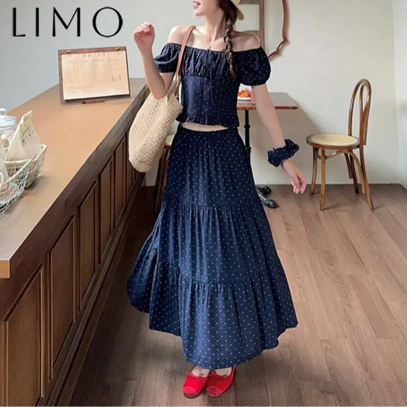 

LIMO Off Shoulder High Waist T-Shirt Dress Women Elegant Solid Color Ruffle Lace Slim Fit Casual Party Spring Summer 2025