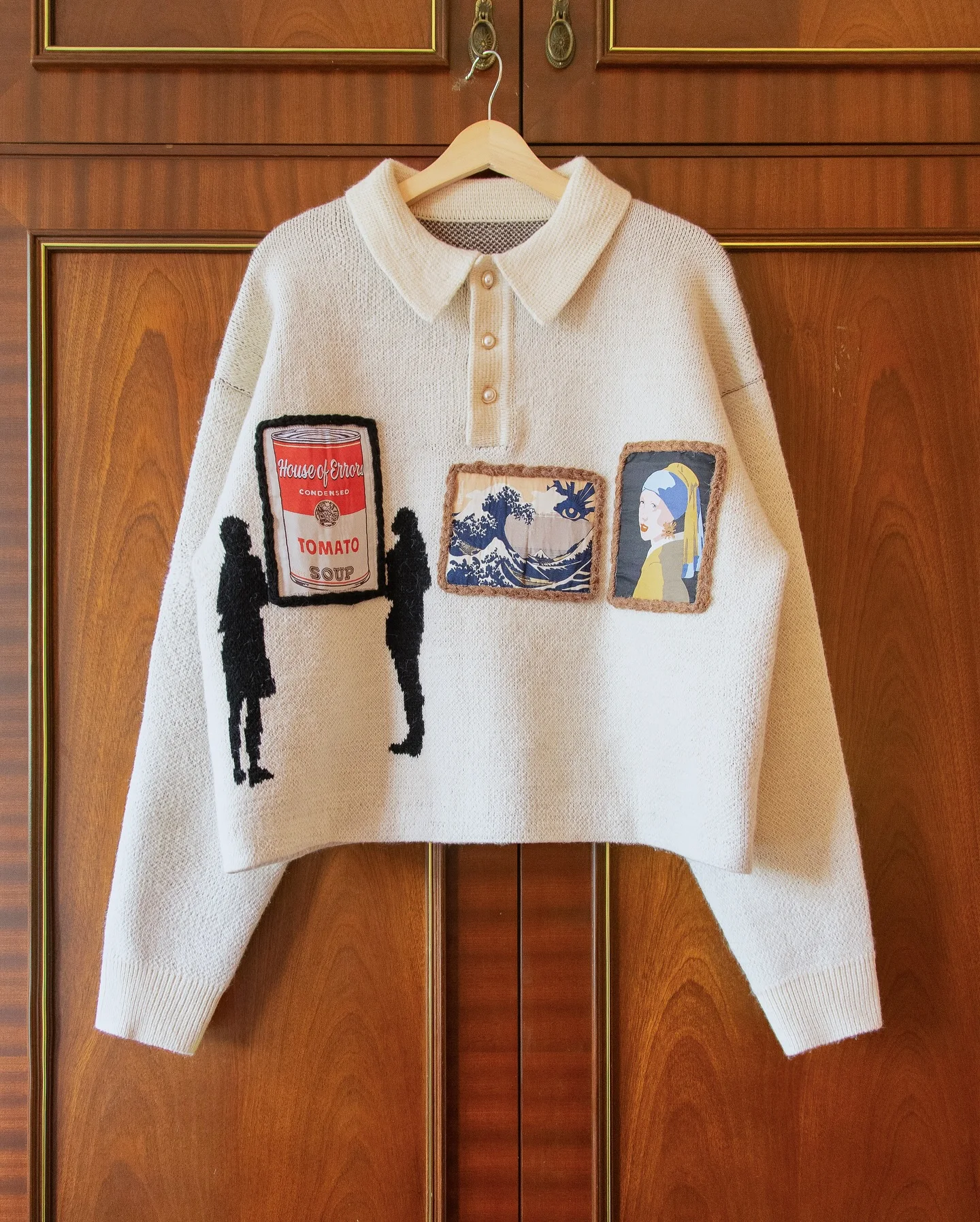 رجل جودة عالية محبوك معرض سترة فضفاضة طويلة الأكمام المرقعة قمصان بولو البلوز بلون الاتجاه الرجال الشارع الشهير