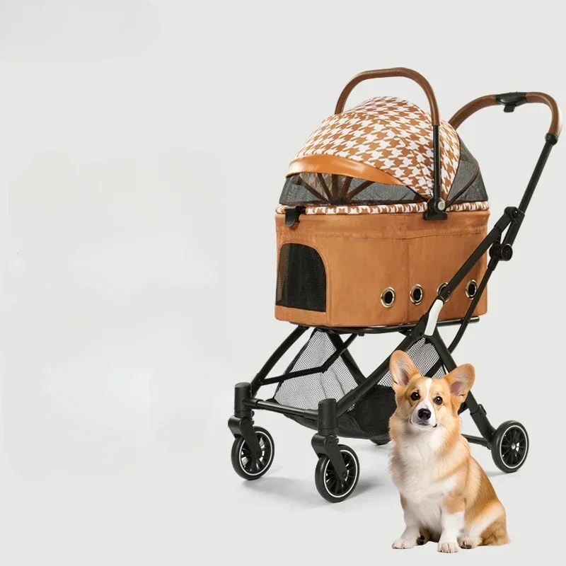 Multifunctional Portable Pet Cart Large Space Dog Cart Outdoor Shopping Mall Cat Cart