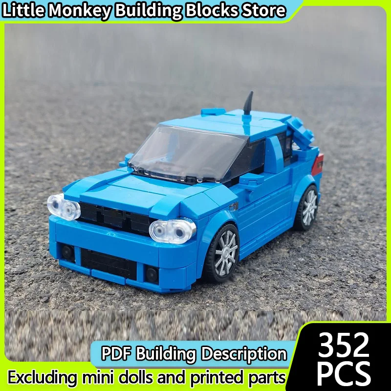 Speed Racing Car Model MOC Building Bricks R32 High-Performance Car Modular Technology Children Holiday Gifts Assemble Toys Suit