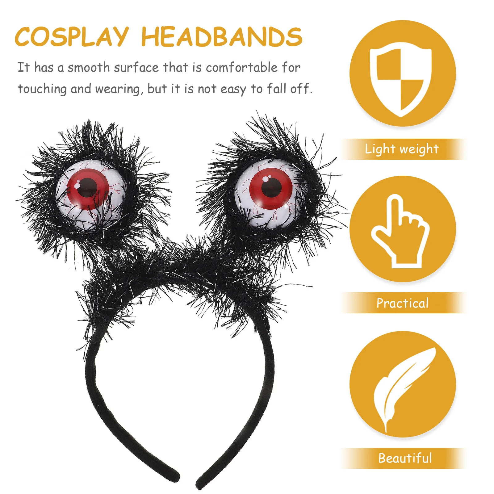 

Halloween Eyeball Headband Spooky Hair Hoop For Costume Party Cosplay Accessories Halloween Headdress Prop Decor