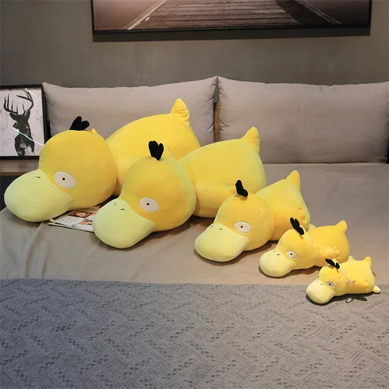 Super Big Size 100cm Pokemon Psyduck Plush Toy Soft Yellow Duck Doll Stuffed Animal Plush Toy Gift For Girlfriend Present Pillow