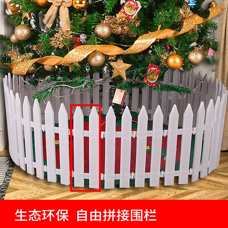 

30x11cm/pack Plastic Fence Courtyard Indoor Garden Fence Kindergarten Flower Garden Vegetable Small Fence Christmas Decoration