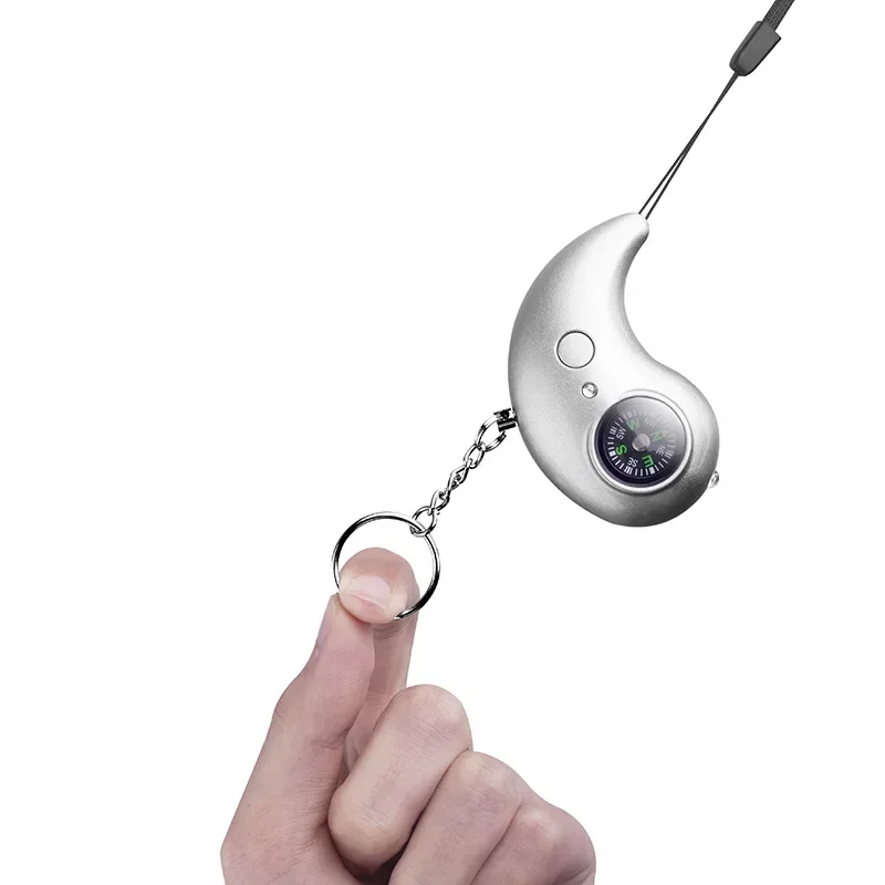 130db مكافحة الذئب الشخصية النساء في الهواء الطلق مجال السفر USB قابلة للشحن SOS إنذار الأمن في حالات الطوارئ جديد إنذار الدفاع عن النفس البوصلة