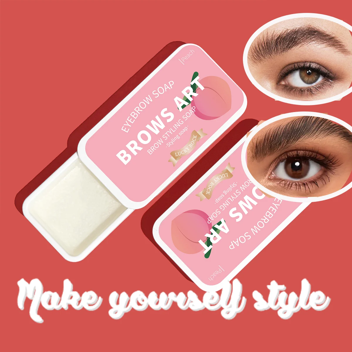 Gel à sourcils transparent 3D – Sourcils pelucheux longue durée, imperméable, aspect naturel, coiffage des sourcils transparent, anti-taches, séchage rapide