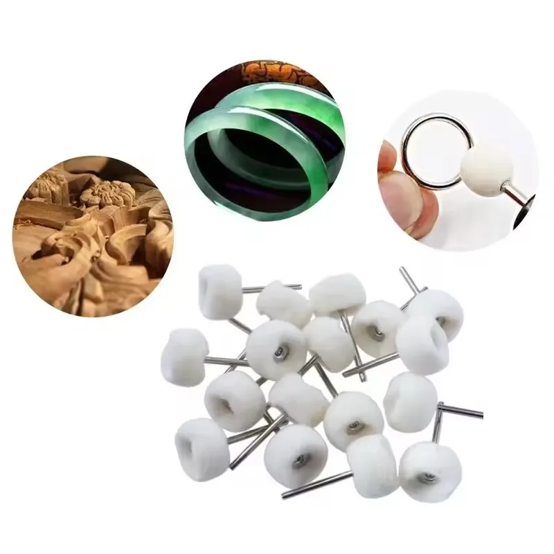 5/10Pcs Wool Wheel Polishing Head with 3mm Shank for Buffing Polishing Jewelry Metals Mini Polishing Tool Accessories