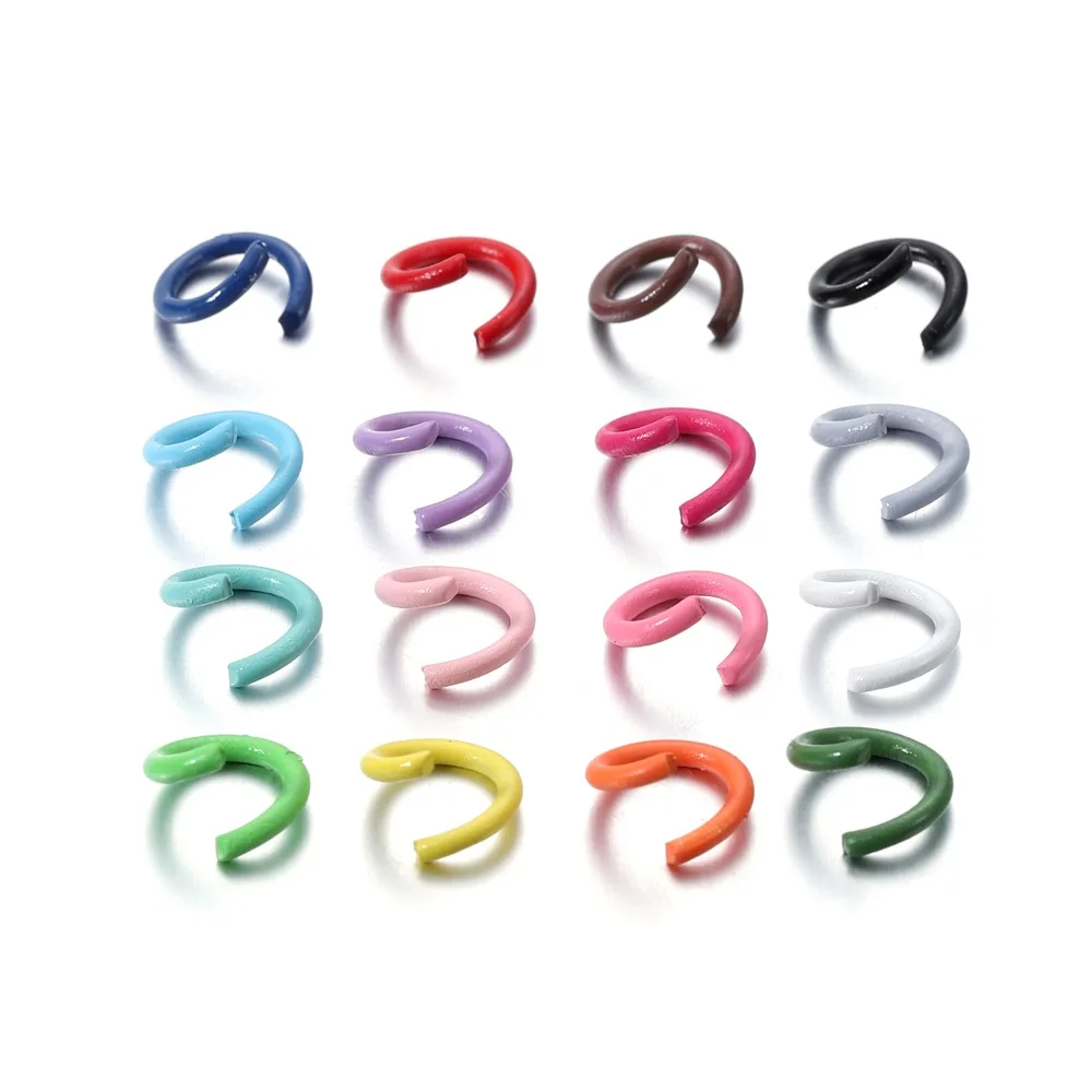 100 Teile/los 1,2x8mm Bunte Metall Binderinge Split Ring Stecker Für DIY Schmuck Finden Herstellung Zubehör Großhandel liefert