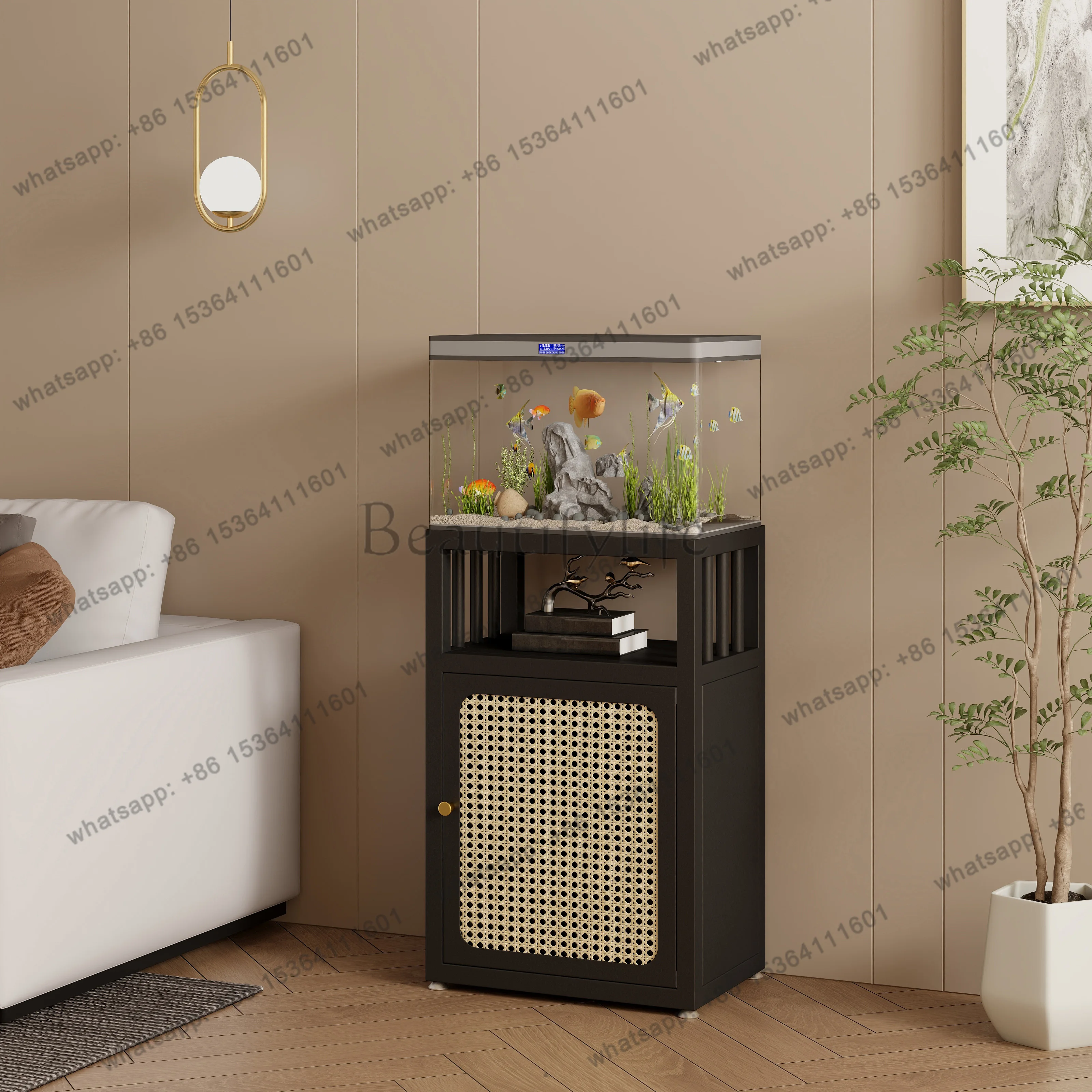 aquarium fish tank special multi-layer bottom cabinet living room metal load-bearing base storage flower stand