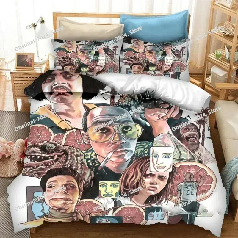 3D Fear and Loathing in Las Vegas Bedding Set Printed Bed Set With Pillowcase Bed Duvet Cover Soft Single Double Queen King Size