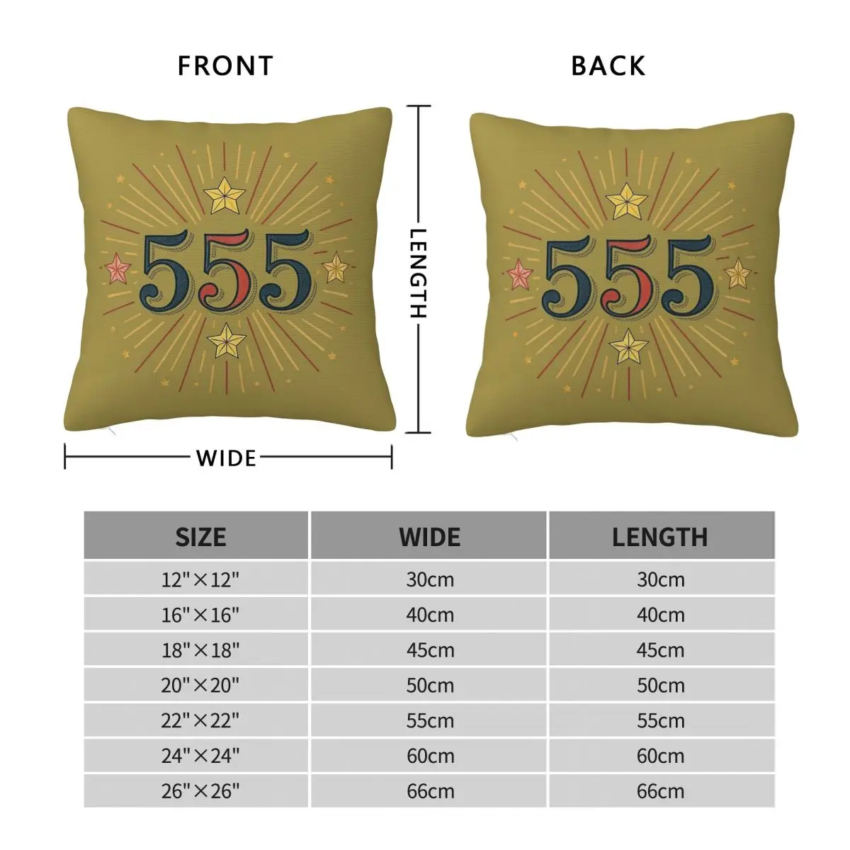 Angel Number 555 Change Transformation Square Pillowcase Polyester Linen Velvet Creative Pillow Case Sofa Cushion Cover 18