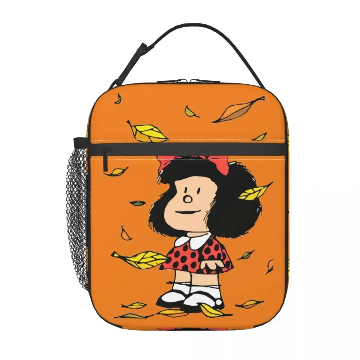 Mafalda-fiambrera térmica con hojas de otoño para oficina, fiambrera con aislamiento, Cooler, portátil