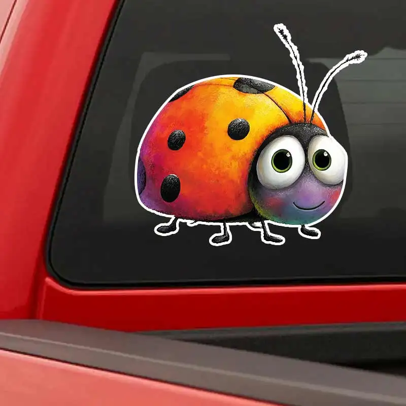 Quirky Beetle Insect Car Sticker Vinyl Detachable Waterproof Decal Outdoor Car Bumper Window Notebook Computer Decoration SH1201