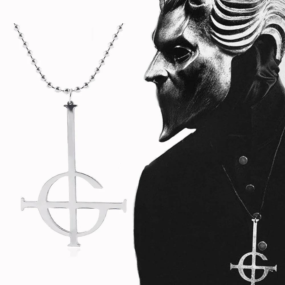 Ghost BC Nameless Halskette Destiny's Gate Schlüssel Kreuz Edelstahl Halskette Punk Schmuck Für Männer Frauen Geschenk