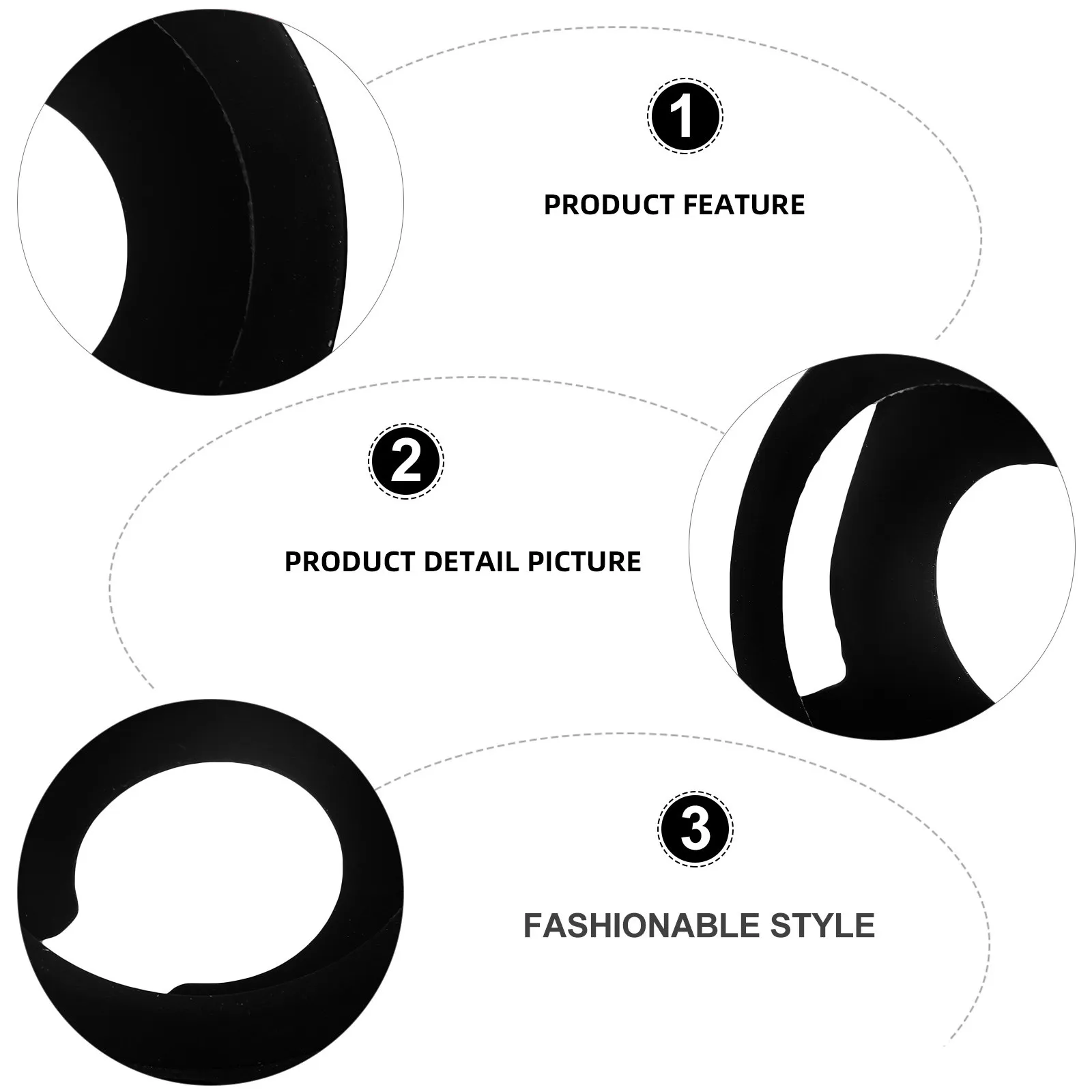 3Pcs Premium Anti-Leak Anti-Dust Hollowed-Out Silicone Watch Covers for Vivoactive3 Black Shockproof Protective Cases