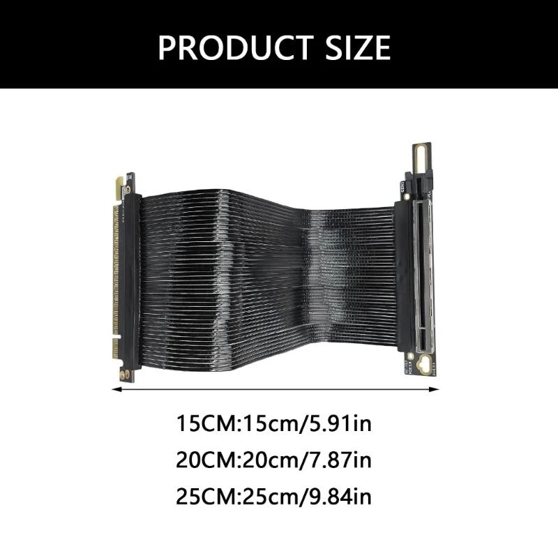 Advanced PCIE 5.0 x16 สายเคเบิล GPU ส่วนขยายสำหรับการเชื่อมต่อ GPU ที่มีประสิทธิภาพ