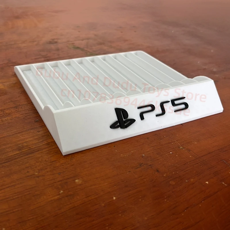 3D-Druck PS5-Spiele-Disc-Aufbewahrungsregal, fasst bis zu 10 Discs, kompatibel mit PS4/PS5-Spielehüllen, Organizer-Ständer – Detail 5