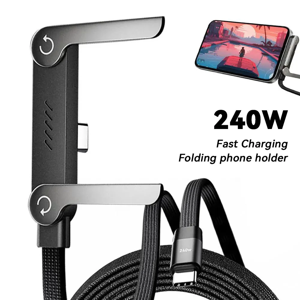 240W PD Fast Charging Cable 65W Quick Charge Type C Data Cable For iPhone17 16 Samsung Xiaomi 17 Data Cord Charge Wire 1.5M