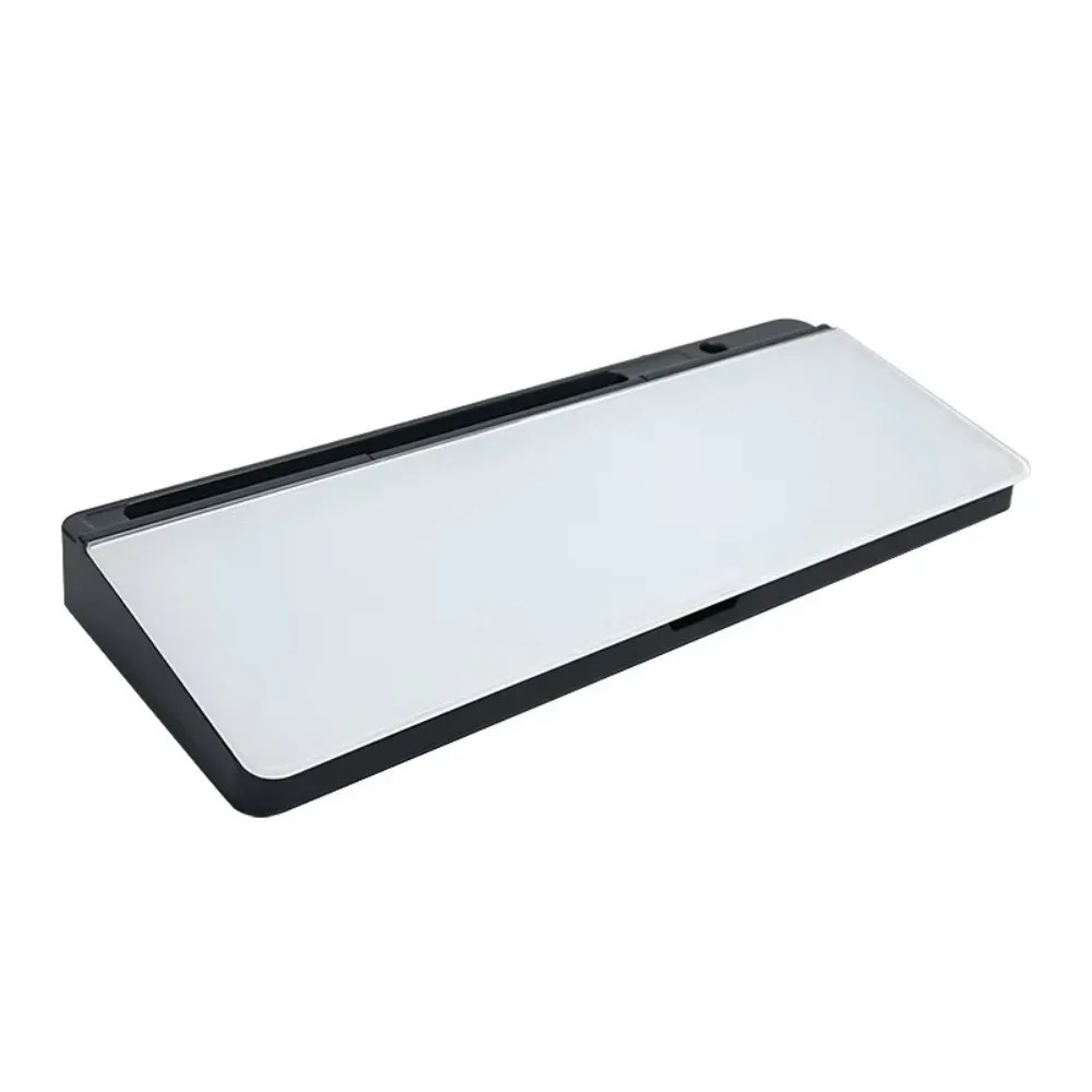 Hot Glass Desk Whiteboard With Storage Tempered Storage Whiteboard Plastic Desktop Memo Keyboard Stand Home Office