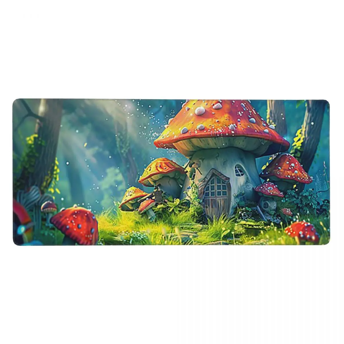 

Dreamy Mushroom House Design Large Mouse Pad Computer Keyboard Mouse Mat Gamer PC Laptop Desk Mat Office Accessories Table Mats