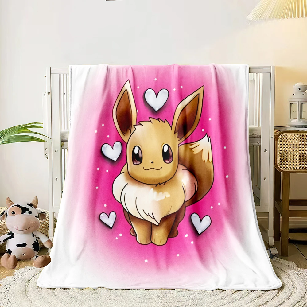 Couverture Pokemon en flanelle HD, dessin animé mignon, couverture moelleuse de Camping pour enfants, couverture fine pour canapé, cadeau moderne à la mode