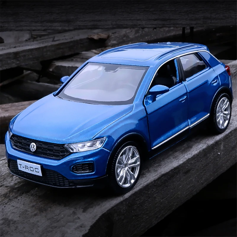 1:36 Volkswagen T-ROC SUV Alloy Car Model Diecasts Metal Toy Mini Vehicles Car Model High Simulation Collection Childrens Gifts