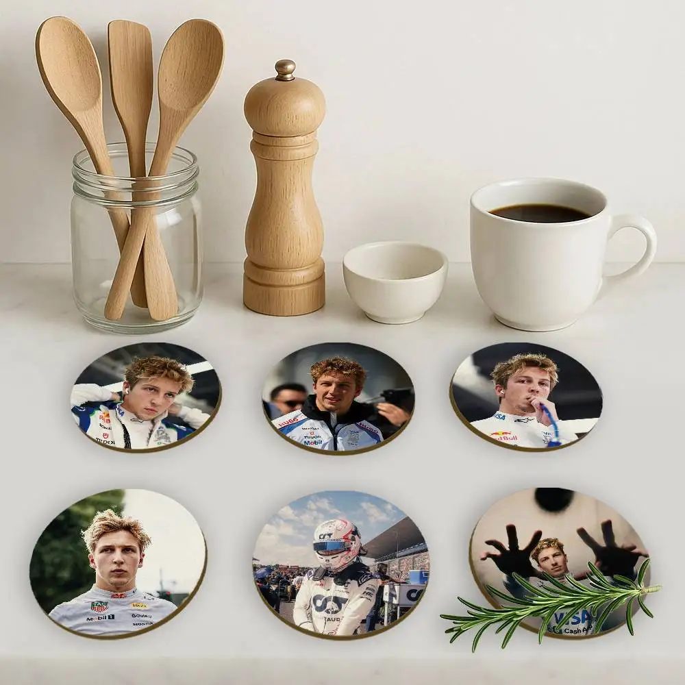 Racing L-Liam 30 L-Lawson 2D Wooden Coasters Heat Resistant Non-Slip Holiday Birthday Gift Durable