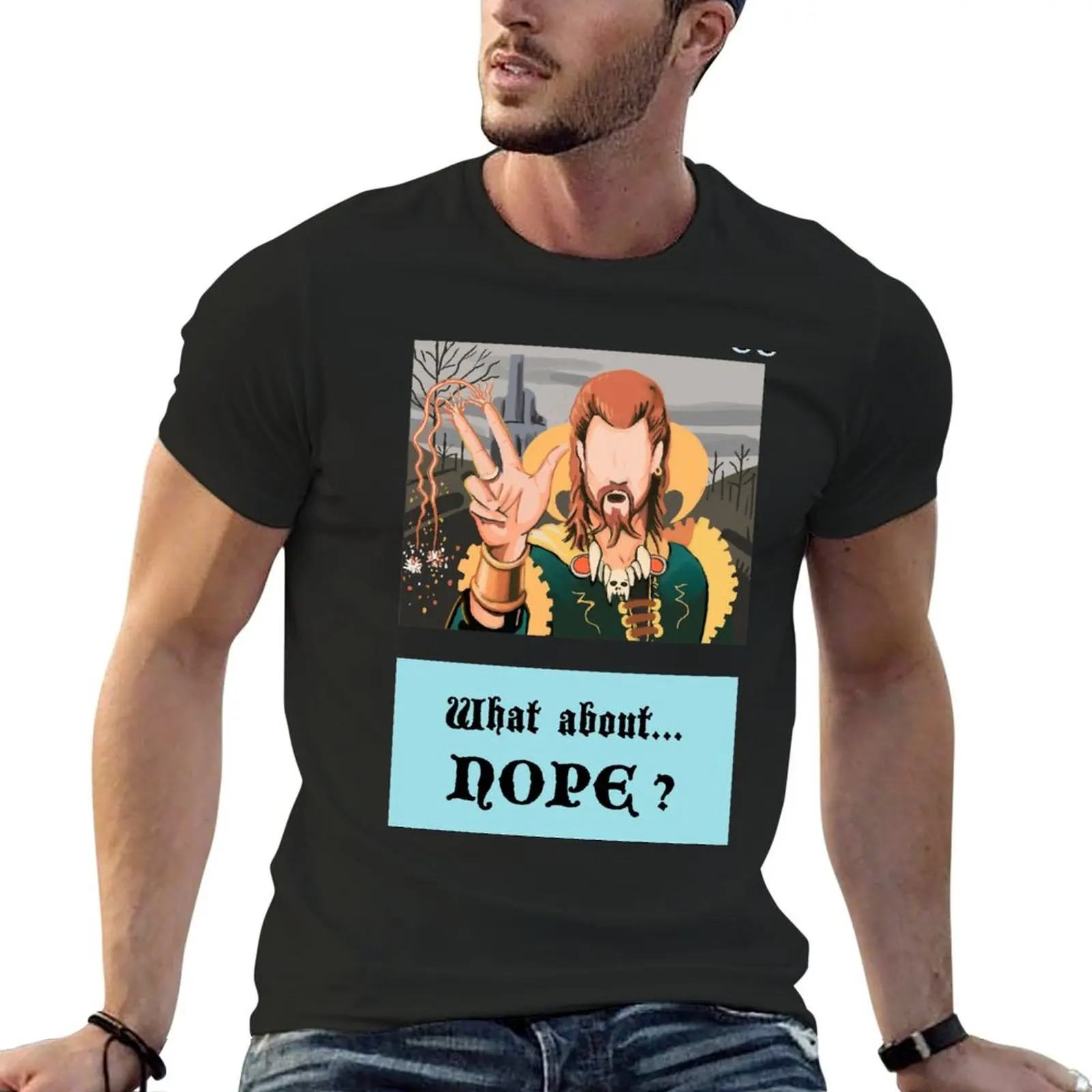 

Nope T-Shirt summer top anime stuff cotton man t-shirts black t shirts for men