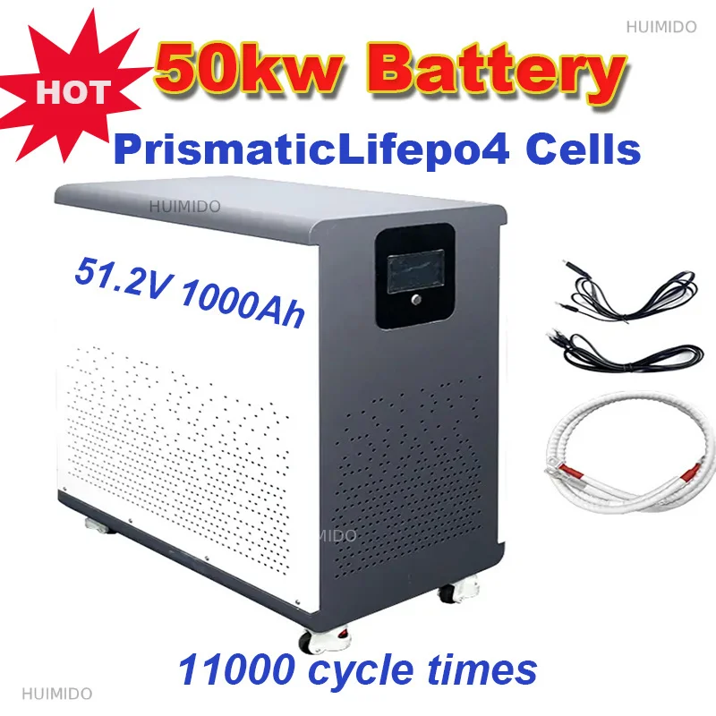 Super Value 30kwh 46kwh 50kw LiFePo4 Batteries  48V 51.2V 600Ah 900ah 1000ah Power Bank BMS supports multiple inverters
